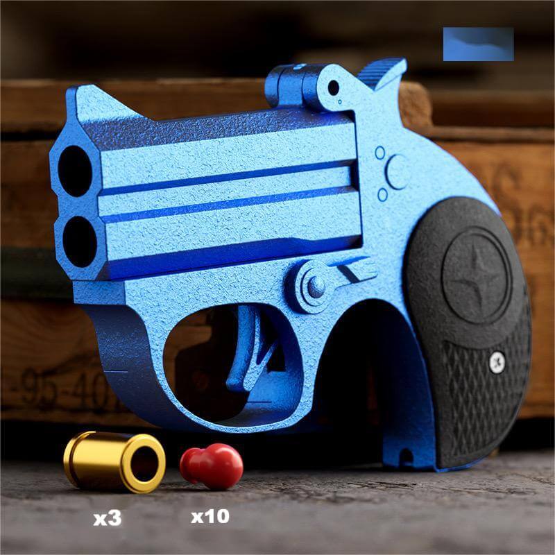 Double Barrel Metal Derringer Nerf Toy Gun